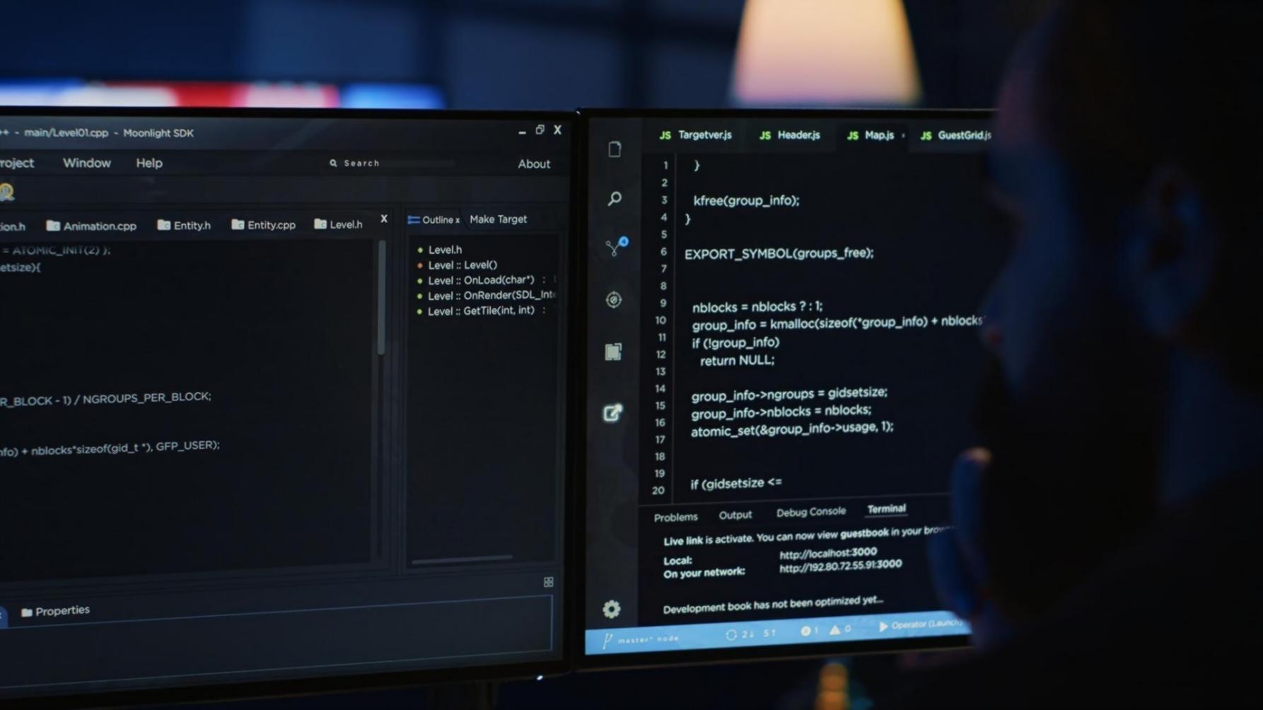 Design workspace with mobile app prototypes